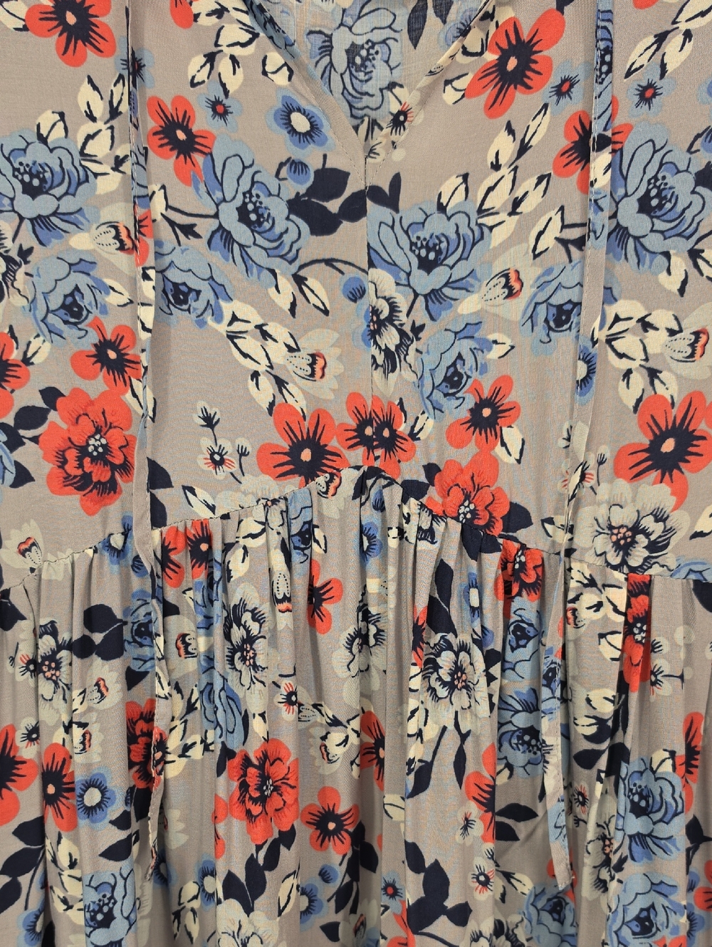 NWT Torrid Women 0 Floral Blouse Babydoll Tie Neck Flowy Top - Picture 10 of 15